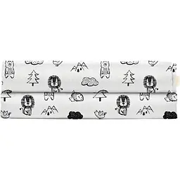 Простирадло Cosas полуторне 155х240 animals, білий (AnimalsBlackWhite_155s)