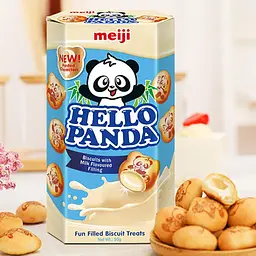 Печиво Meiji Hello Panda Milk Cream Filled Biscuits 42г - мініатюра 3