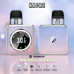 Підсистема Vaporesso XROS 5 NANO 30W Pod 1600mAh 3ml електронна сигарета Kit Nacre (19203)
