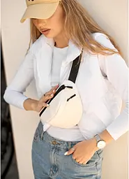 Сумка на пояс бананка Sambag Marina MSG біла 24 х 15 х 8 см (85151008) - мініатюра 2