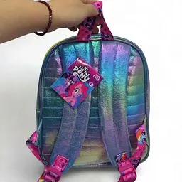 Дитячий рюкзак My Little Pony з героями мультфільму, голографічна вставка, брелок, для садочка та прогулянок - мініатюра 9