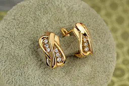 Сережки Xuping Jewelry ф'ючер 2 см золотисті
