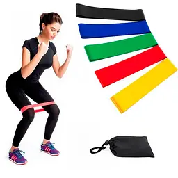 Хулахуп обруч для схуднення рожевий Hoola Hoop та гумки для фітнесу Fitness 5 штук - мініатюра 8