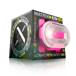 Ліхтарик світлодіодний Max & Molly Matrix Ultra Led Safety Cube для собак на нашийник рожевий - мініатюра 5