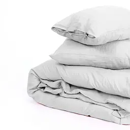 Комплект постільної білизни MirSon Natural Linen Beatrice льон сімейний світло-сірий (2200008247805) - мініатюра 2