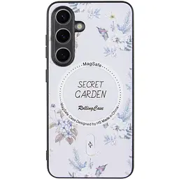 TPU+PC чохол Secret Garden with MagFit для Samsung Galaxy S23 FE White - мініатюра 2