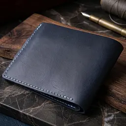 Чоловічий портмоне з натуральної шкіри Grande Pelle 11461 темно-синій - мініатюра 4