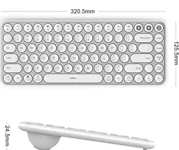 Клавіатура бездротова MiiiW Keyboard Air 85 MWXKT01 біла - мініатюра 4