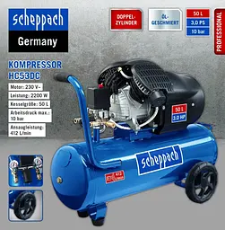 Компресор високого тиску Scheppach HC53DC (50 л) - мініатюра 7