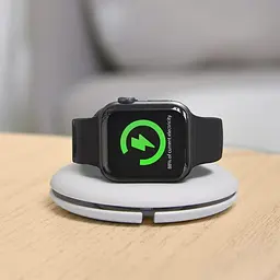 Підставка для бездротової зарядки Apple Watch Baseus Planet Cable Winder білий (ACSLH-02) - мініатюра 2