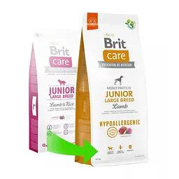 Сухий корм Brit Care Dog Hypoallergenic Junior Large Breed для молодих собак великих порід, гіпоалергенний - мініатюра 9