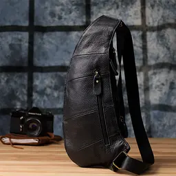 Чоловіча сумка через плече із зернистої натуральної шкіри Vintage 15х35х3 см sum0027486 - мініатюра 10