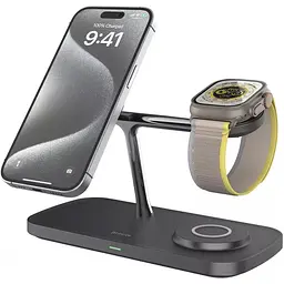 Бездротовий зарядний пристрій Proove Magnetic Field Pro 3in1 Qi2 Black (WSMP15002001) [131671] - мініатюра 3