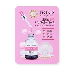 Маска тканинна для обличчя Doris Pearl Real Essence Mask з екстрактом перлів