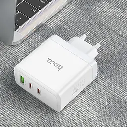 МЗП Hoco N30 Glory PD65W+QC3.0 (1USB-A/2C) White - мініатюра 7