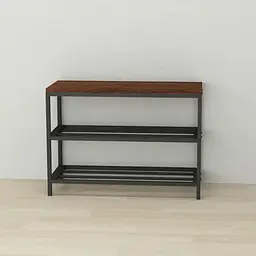 Банкетка універсальна Ferrum-decor Слайм 45x63x26 чорний ДСП Венге 16мм (FRD-105512)
