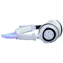 Бездротові навушники UFT Bluetooth M+ BL107 White з котячими вушками та підсвіткою - мініатюра 5