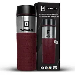 Термокружка Tavialo + 2 ущільнювальних кільця 420 мл Бордовий (190420103) - мініатюра 4