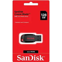 USB флеш-накопичувач SanDisk Cruzer Blade 128GB USB-A 2.0 (SDCZ50-128G-B35) [128357] - мініатюра 7