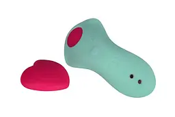 Вібратор у трусики FairyGasm HeartGem green, на магніті, пульт ДК - мініатюра 4