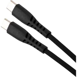 Дата кабель USB-C to USB-C 2.0m 60W Silicon Black Vinga (VCDCCC262SB) - мініатюра 2