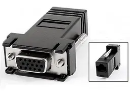 Перехідник VGA 15F --> RJ45 F (CAT5, CAT6) - мініатюра 2