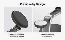 Зарядний пристрій Belkin UltraCharge Pro 3-in-1 Magnetic Charging Dock 25Вт, Charcoal (WIZ040KQCH) - мініатюра 8
