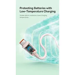 Кабель Baseus Habitat Series Fast Charging Cable USB to Type-C 100W 2m P10360203421-01 Pink - мініатюра 9