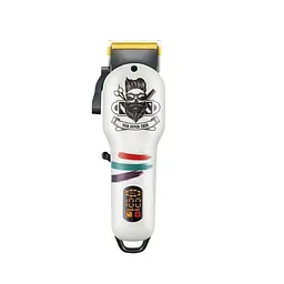 Машинка для стрижки акумуляторна V-699W професійна з LED-дисплеєм, білий VGR HP-V-699W