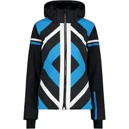 Куртка CMP Women's Geometric Patterned Ski Jacket Black/Blue S (1097-32W0256-U901 38)