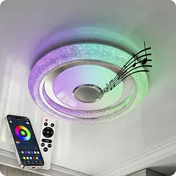 Люстра світлодіодна 517 Dlight RGB з пультом і колонкою 80Вт Білий (02144)