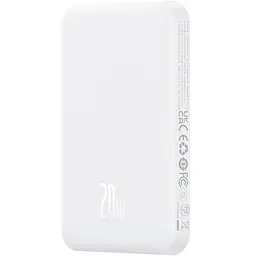 Зовнішній акумулятор Baseus Magnetic Mini 5000mAh 20W White (P10022107223-00) [117952] - мініатюра 2