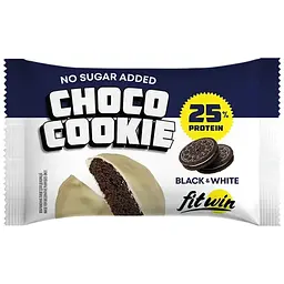 Протеїнове печиво FitWin Choco Cookie 25% Black White 10x40 г