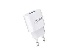 Мережевий зарядний пристрій Aspor A818 Plus (1USB/2.4 A) White - мініатюра 4