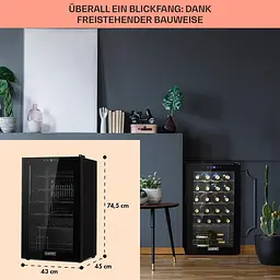 Винний холодильник Klarstein Shiraz 24 Slim Uno (10045881) - мініатюра 2