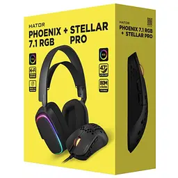 Ігрова миша Hator HTM540B Stellar PRO + навушники Hator HTA842B Phoenix 7.1 RGB Black - мініатюра 8