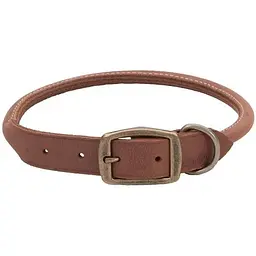 Нашийник для собак Coastal Circle-T Round Dog Collar круглий шкіряний 1х40см