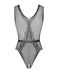 Сітчастий бодістокінг з доступом Obsessive B115 teddy S/M/L, чорний - мініатюра 2