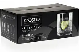 Набір низьких склянок Krosno Krista Deco скло 300 мл 6 шт. (786193) - мініатюра 3