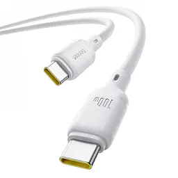 Кабель Baseus Silky Series Fast Charging Type-C to Type-C 100W (2m) white (P10377704213-01) - мініатюра 4