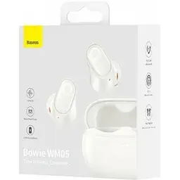 Навушники Baseus Bowie True Wireless Earphones WM05 ANC до 5 годин білі (NGTW200002) - мініатюра 3