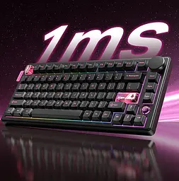 Клавіатура Onikuma ігрова бездротова для ігор з RGB підсвіткою та 3 режимами підключення до 600 годин роботи чорний - мініатюра 5