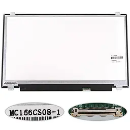 Матриця 15.6 MC156CS08-1 (1920*1080 30pin(eDP 250cd/m2 85/85/85/85(кути) IPS) LED SLIM(вертикальні вушки) матова роз'єм