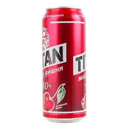 Пиво Чернігівське Titan міцне світле Вишня 8% 0.5 л з/б - мініатюра 4