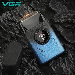 Тример для волосся VGR V-377 синій • Акумуляторна машинка для стрижки Hair Clippers V-377, шейвер для бороди, вусів та окантовки - мініатюра 4