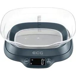 Ваги кухонні ECG KV 1120 SM до 5 кг зі знімною пластиковою чашею