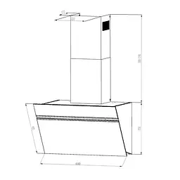 Витяжка Klarstein Alina 600 м³/год LED (10034105) - мініатюра 2