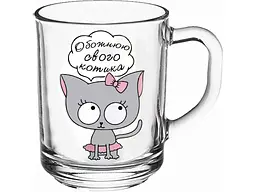 Чашка FARGLASS 250мл GREEN TEA Обожнюю свого котика
