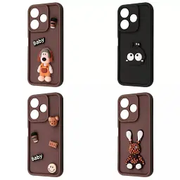 Чохол-накладка Pretty Things Case для Xiaomi Redmi 13 4G/Poco M6 4G/Note 13R Brown/Baby - мініатюра 2