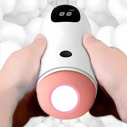 Автоматичний мастурбатор вагіна Sex Robot з дисплеєм USB type-C білий - мініатюра 6
